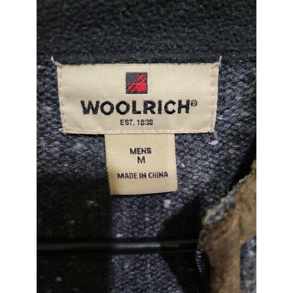 VTG Woolrich Full Zip Knitted Sweater Gray Mens Medium - Picture 4 of 8